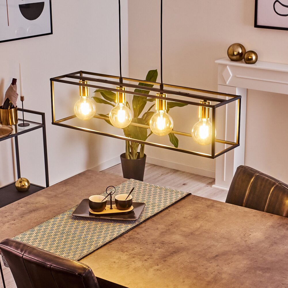 Flambeau Pendelleuchte Schwarz, 4-flammig main product photo