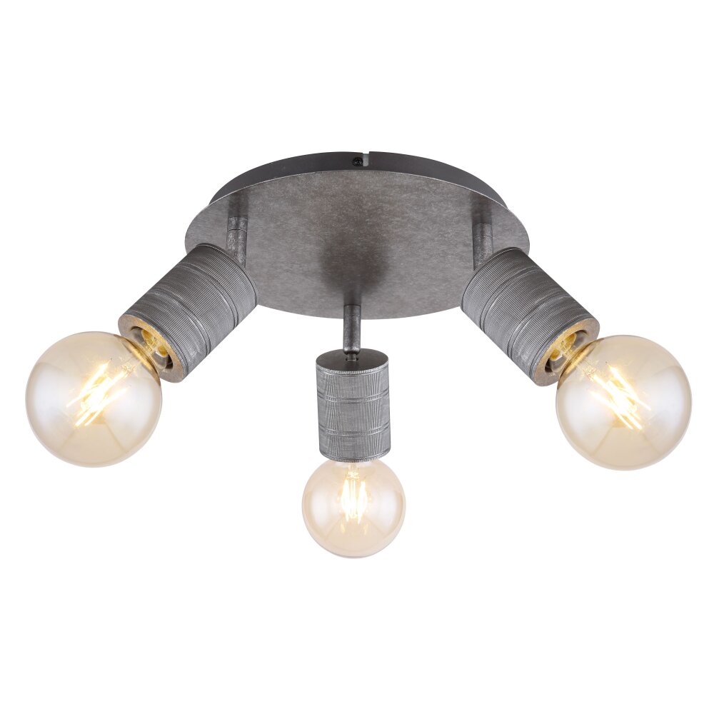 Globo FREDDY Deckenleuchte Altsilber, 3-flammig main product photo