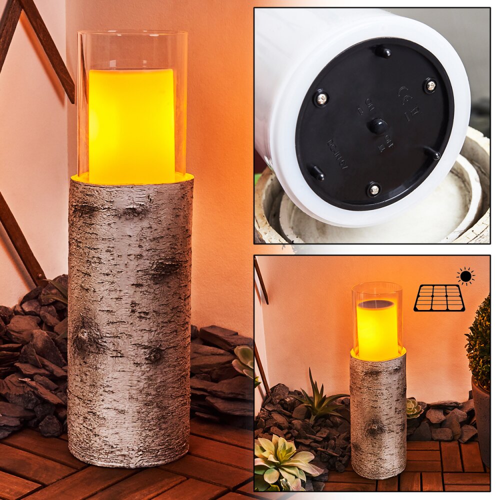 Tivedstorp Solarleuchte LED Holzoptik, 12-flammig main product photo