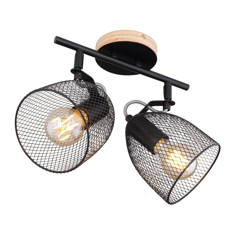 Globo JOSINA Strahler Braun, 2-flammig main product photo