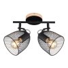 Globo JOSINA Strahler Braun, 2-flammig