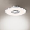 Leuchten Direkt FLAT-AIR Deckenventilator LED Silber, 1-flammig, Fernbedienung