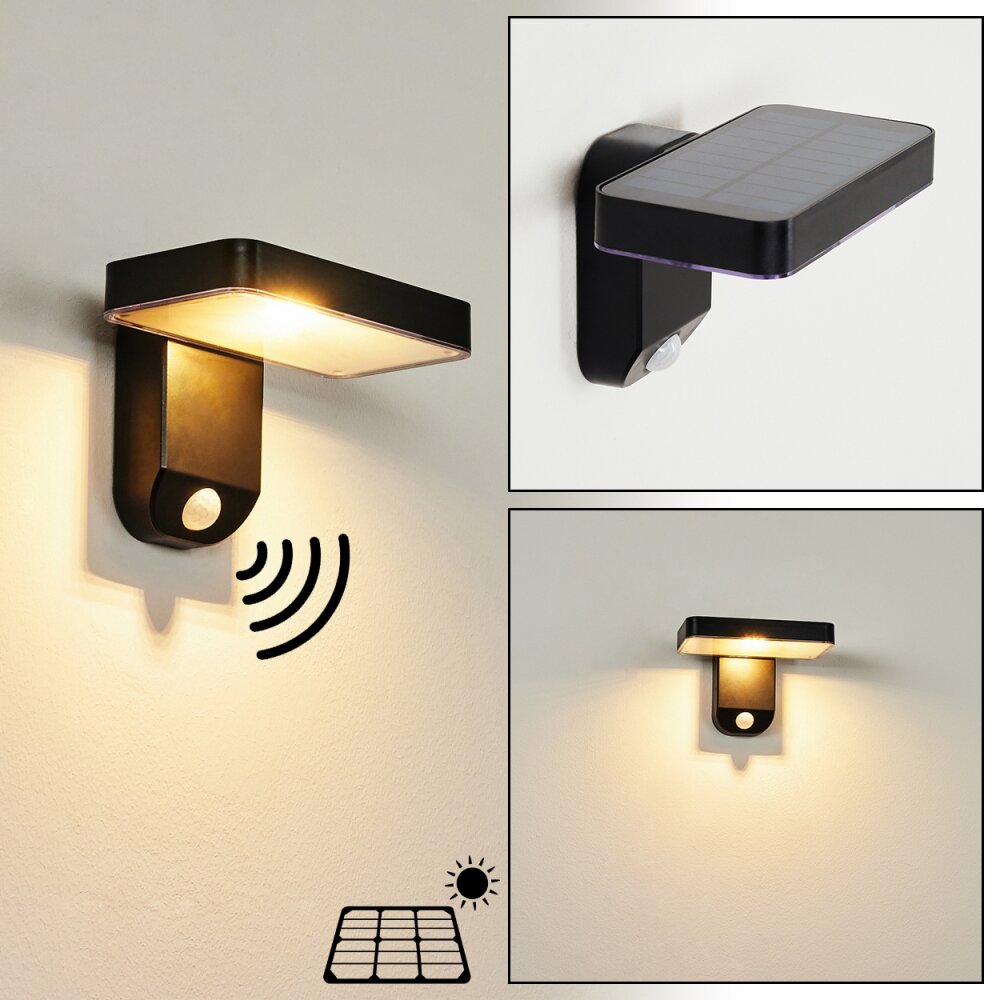 Bondarp Solar-Außenwandleuchte LED Schwarz, 1-flammig, Bewegungsmelder main product photo