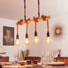 Vitlanda Pendelleuchte Braun, Holz hell, Schwarz, 4-flammig