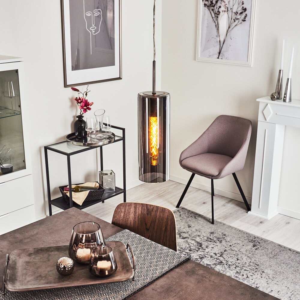 Vimodrone Hängeleuchte Nickel-Matt, 1-flammig main product photo