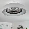 Moli Deckenventilator LED Grau, Weiß, 1-flammig, Fernbedienung