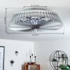 Rivarotta Deckenventilator LED Weiß, 1-flammig, Fernbedienung