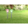 Globo 2er Set MIYUGO Solarleuchte LED Edelstahl, 1-flammig, Farbwechsler