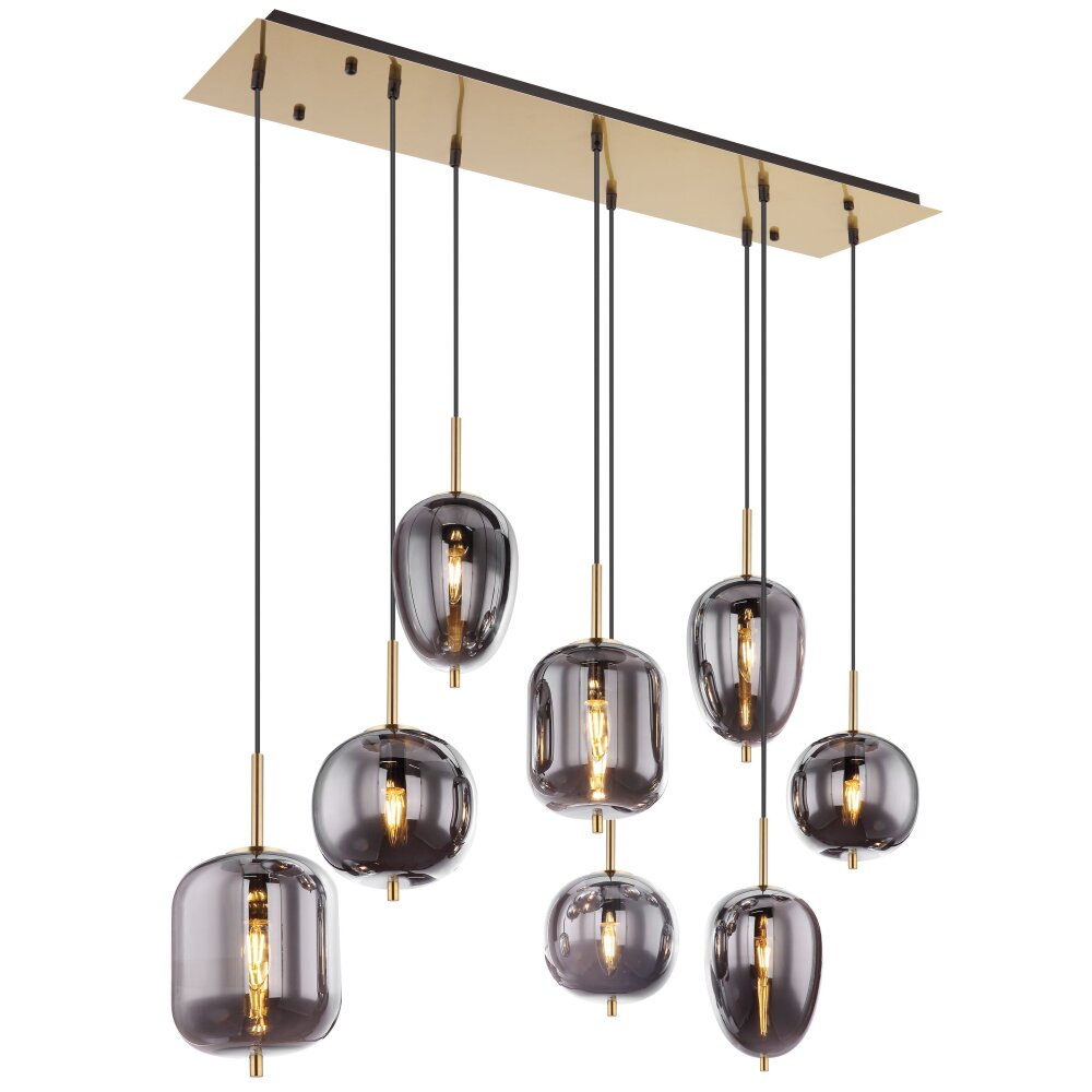Globo BLACKY Hängeleuchte Messing, 8-flammig main product photo