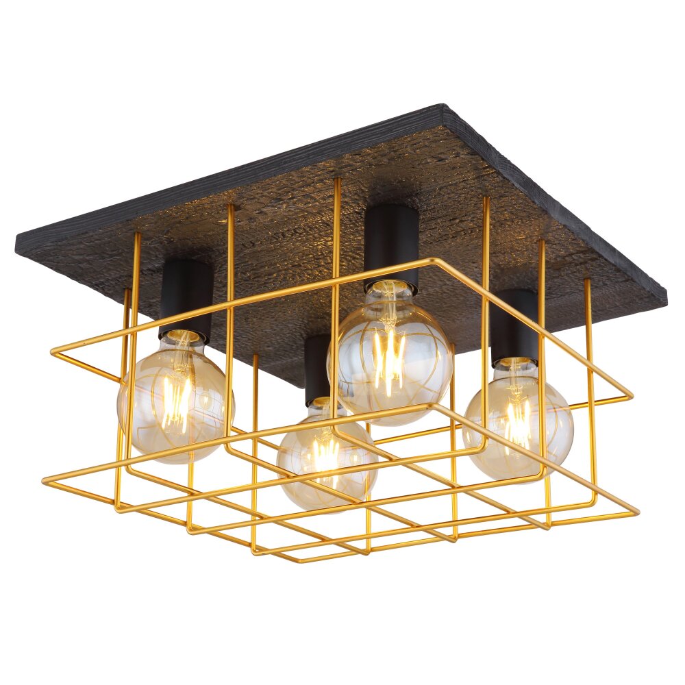 Globo MERRIL Deckenleuchte Schwarz, 4-flammig main product photo