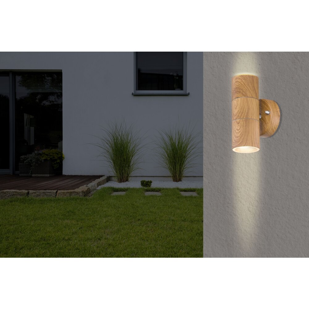 Globo JAICY Außenwandleuchte Holz dunkel, 2-flammig main product photo