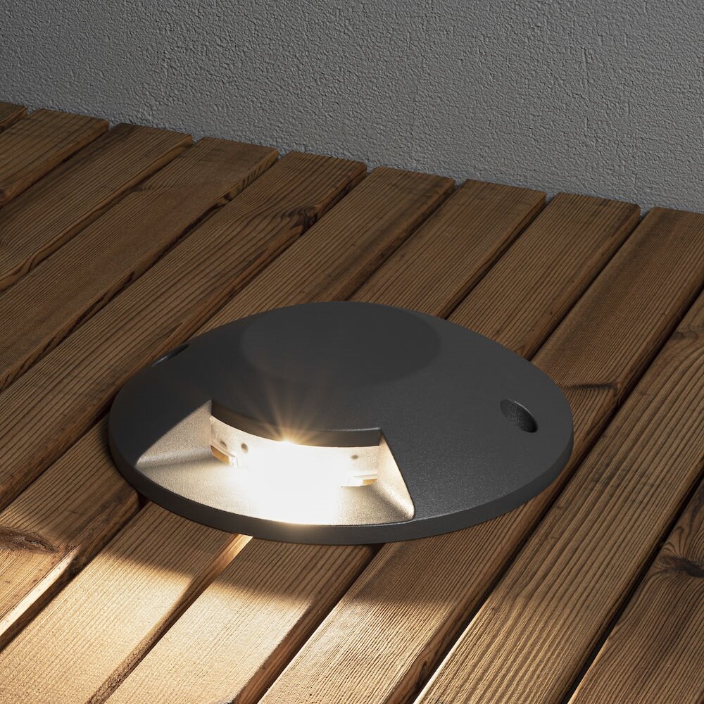 Konstsmide Bodeneinbauleuchte LED Anthrazit, 1-flammig main product photo