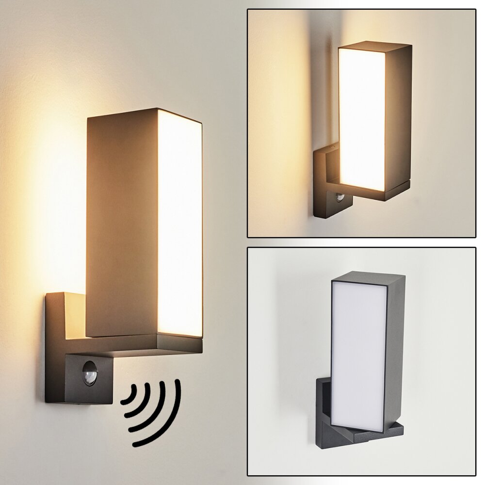 Swanek Außenwandleuchte LED Anthrazit, 1-flammig, Bewegungsmelder main product photo