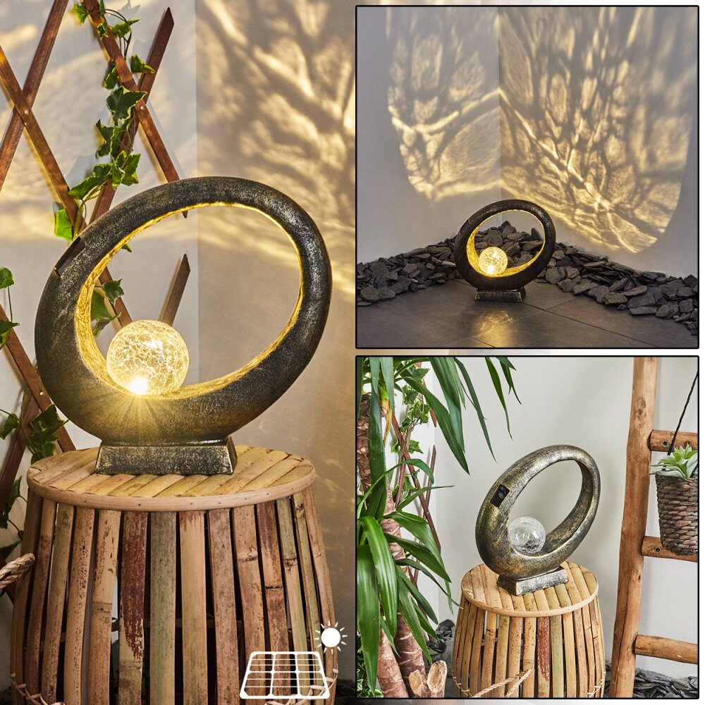 Benevento Solarleuchte LED Gold, Schwarz, 1-flammig main product photo