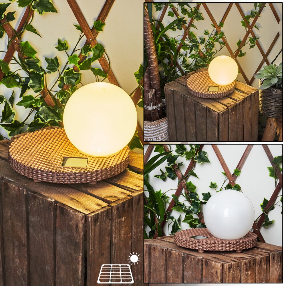 Centrache Solar-Kugelleuchte LED Braun, 1-flammig main product photo
