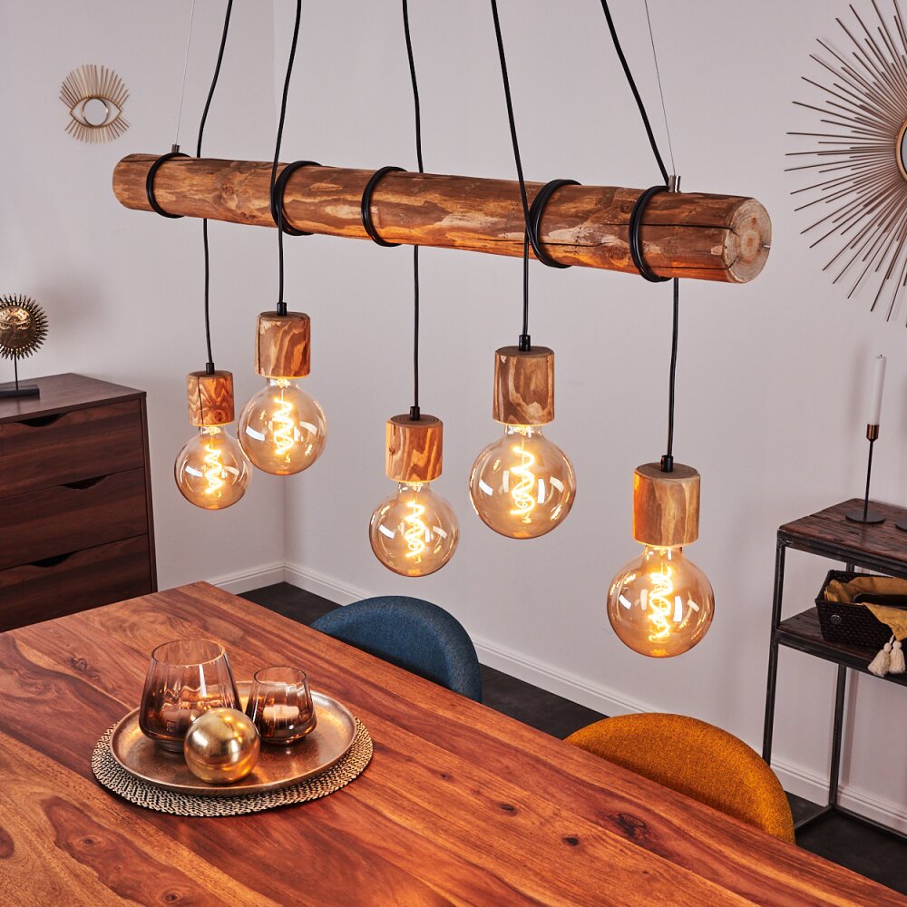 Canedo Pendelleuchte Braun, Schwarz, 5-flammig main product photo