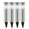 Eglo SHINE 4er Set Solar-Wegeleuchte LED Edelstahl, 4-flammig Eglo SHINE 4er Set Solar-Wegeleuchte LED Edelstahl, 4-flammig