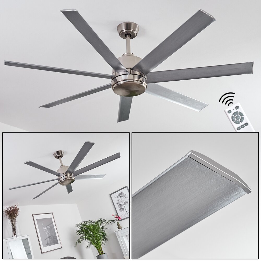 Aargaard Deckenventilator Edelstahl, Fernbedienung main product photo