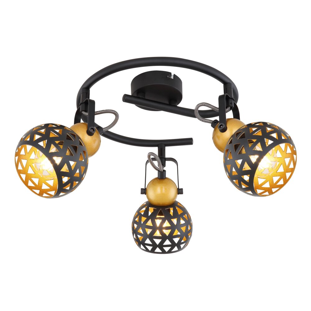 Globo SARRA Deckenleuchte Schwarz, 3-flammig main product photo
