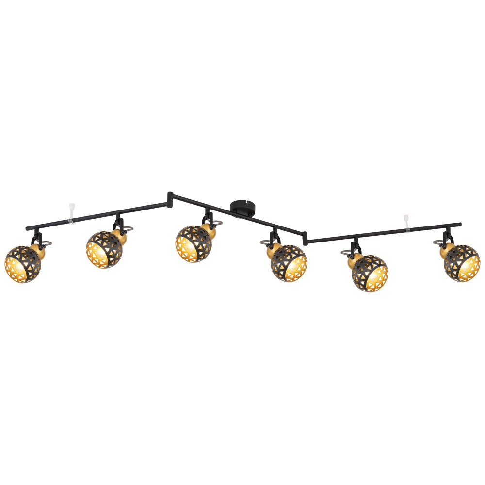 Globo SARRA Deckenleuchte Schwarz, 6-flammig main product photo