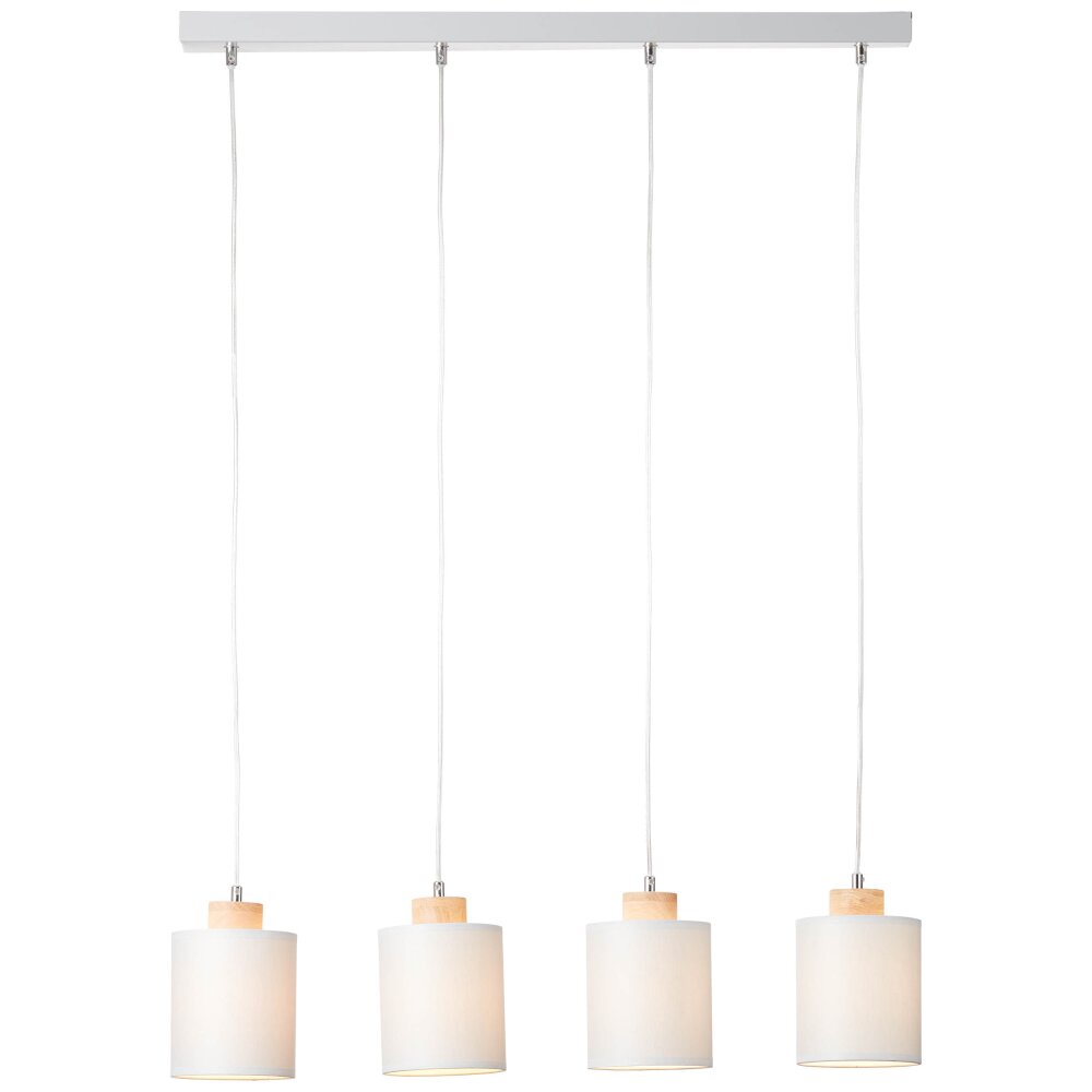 Brilliant Vonnie Pendelleuchte Grau, Holz hell, 4-flammig main product photo