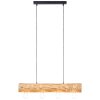 Brilliant Trabo Pendelleuchte Holz hell, Schwarz, 4-flammig