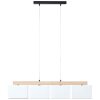 Brilliant Rayan Pendelleuchte Holz hell, Schwarz, 4-flammig