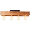 Brilliant Calandra Deckenleuchte Holz hell, Schwarz, 4-flammig
