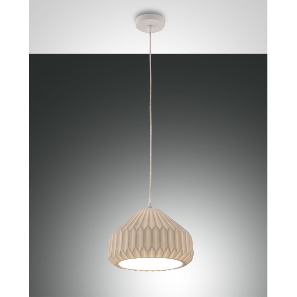 Fabas Luce Vigor Pendelleuchte Weiß, 1-flammig main product photo