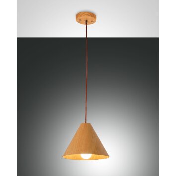 Fabas Luce Esino Pendelleuchte Holz hell, 1-flammig