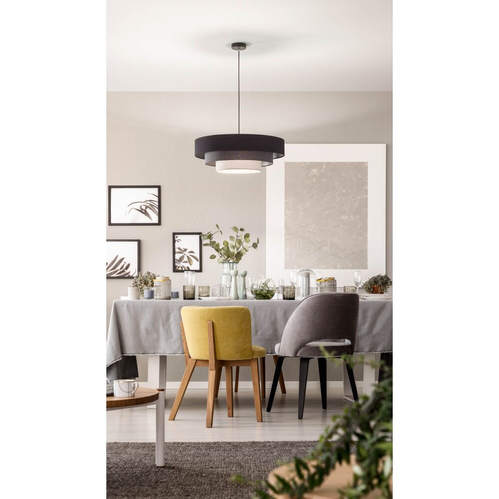 Fabas Luce Brava Pendelleuchte Schwarz, 1-flammig main product photo