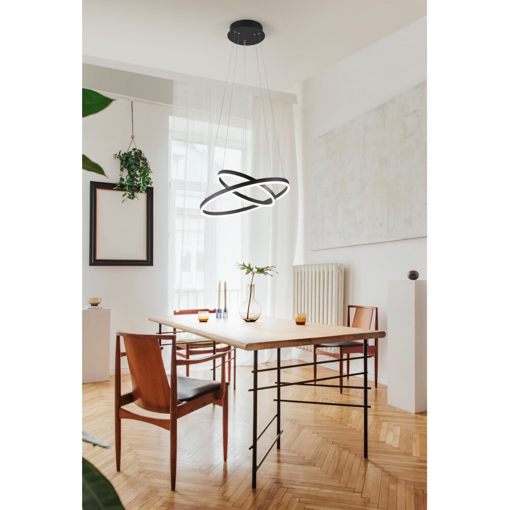 Fabas Luce Giotto Pendelleuchte LED Schwarz, 1-flammig main product photo