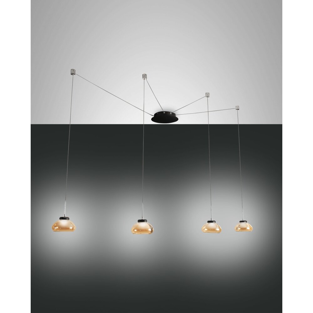 Fabas Luce Arabella Pendelleuchte LED Schwarz, 4-flammig main product photo