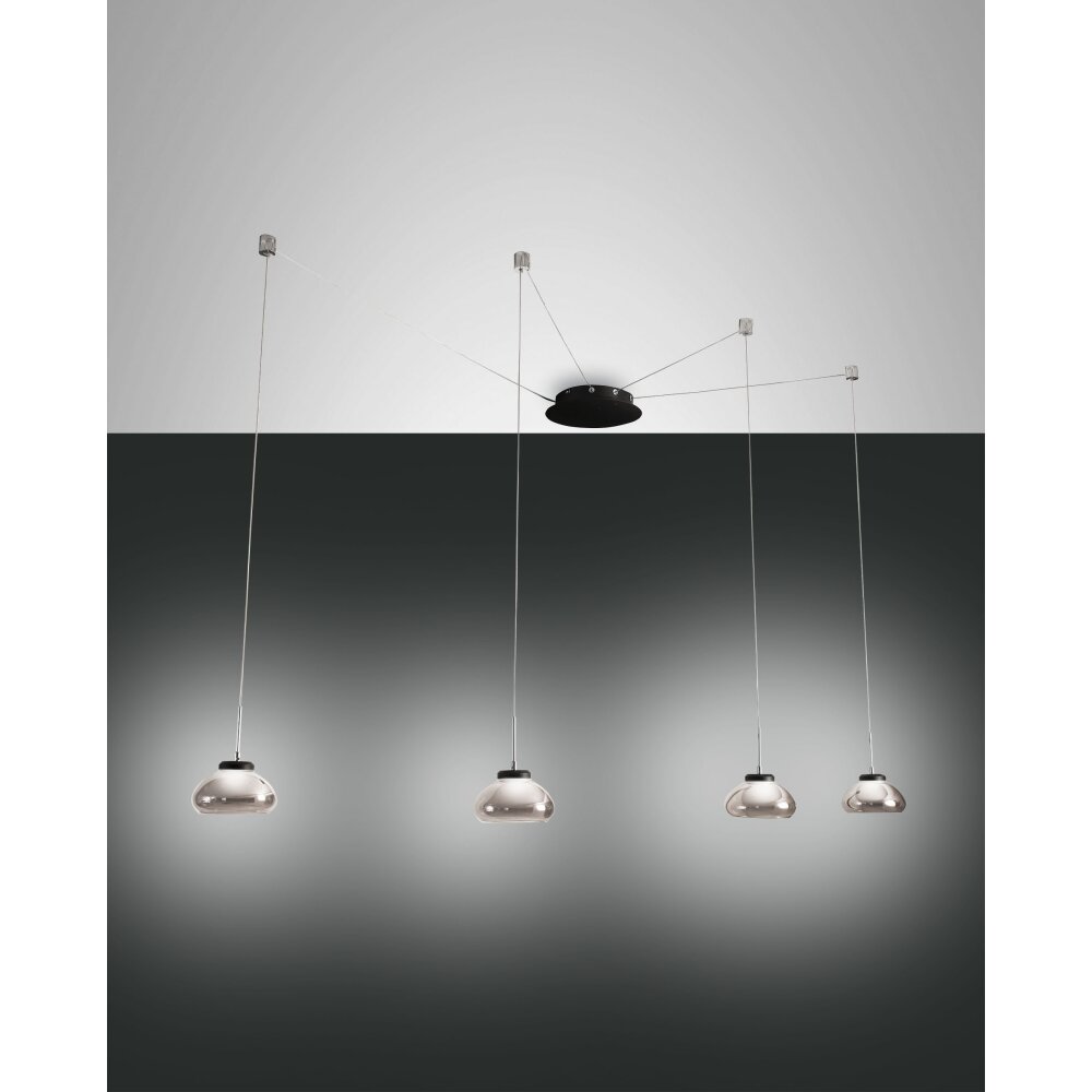 Fabas Luce Arabella Pendelleuchte LED Schwarz, 4-flammig main product photo