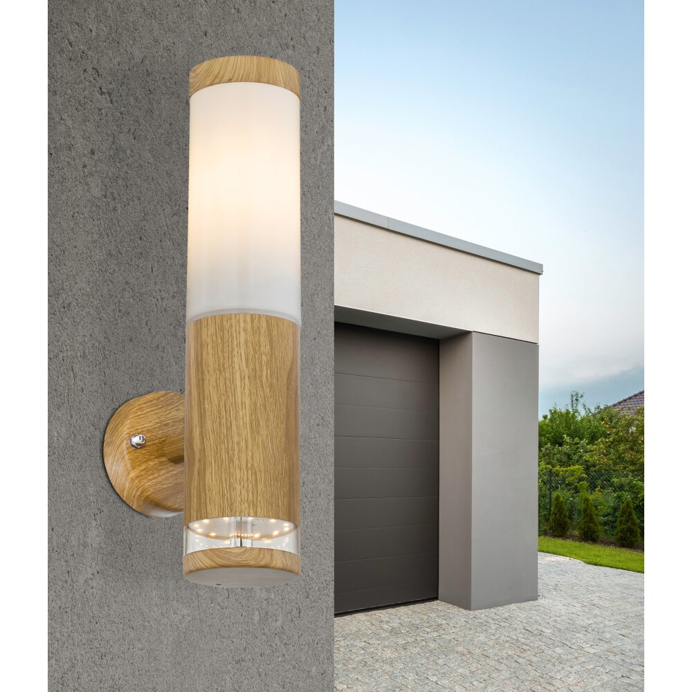 Globo JAICY Außenwandleuchte Holzoptik, 1-flammig main product photo