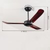 Virrik Deckenventilator Braun, Schwarz, Fernbedienung