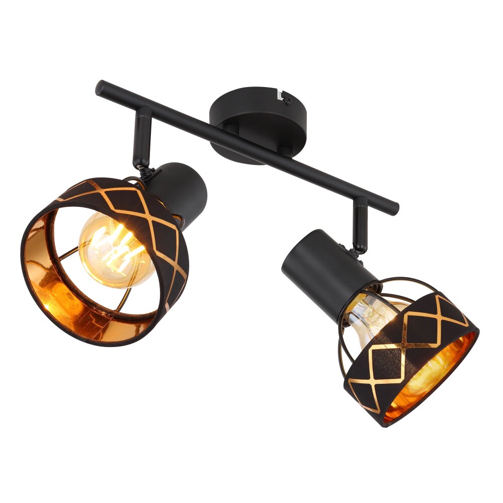 Globo BLANCA Deckenleuchte Schwarz, 2-flammig main product photo