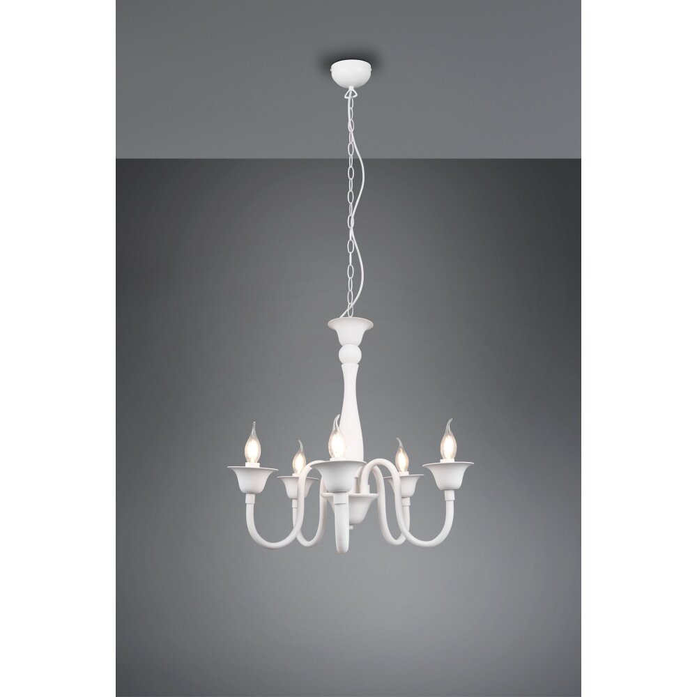 Trio Leuchten Elsa Kronleuchter Weiß, 5-flammig main product photo