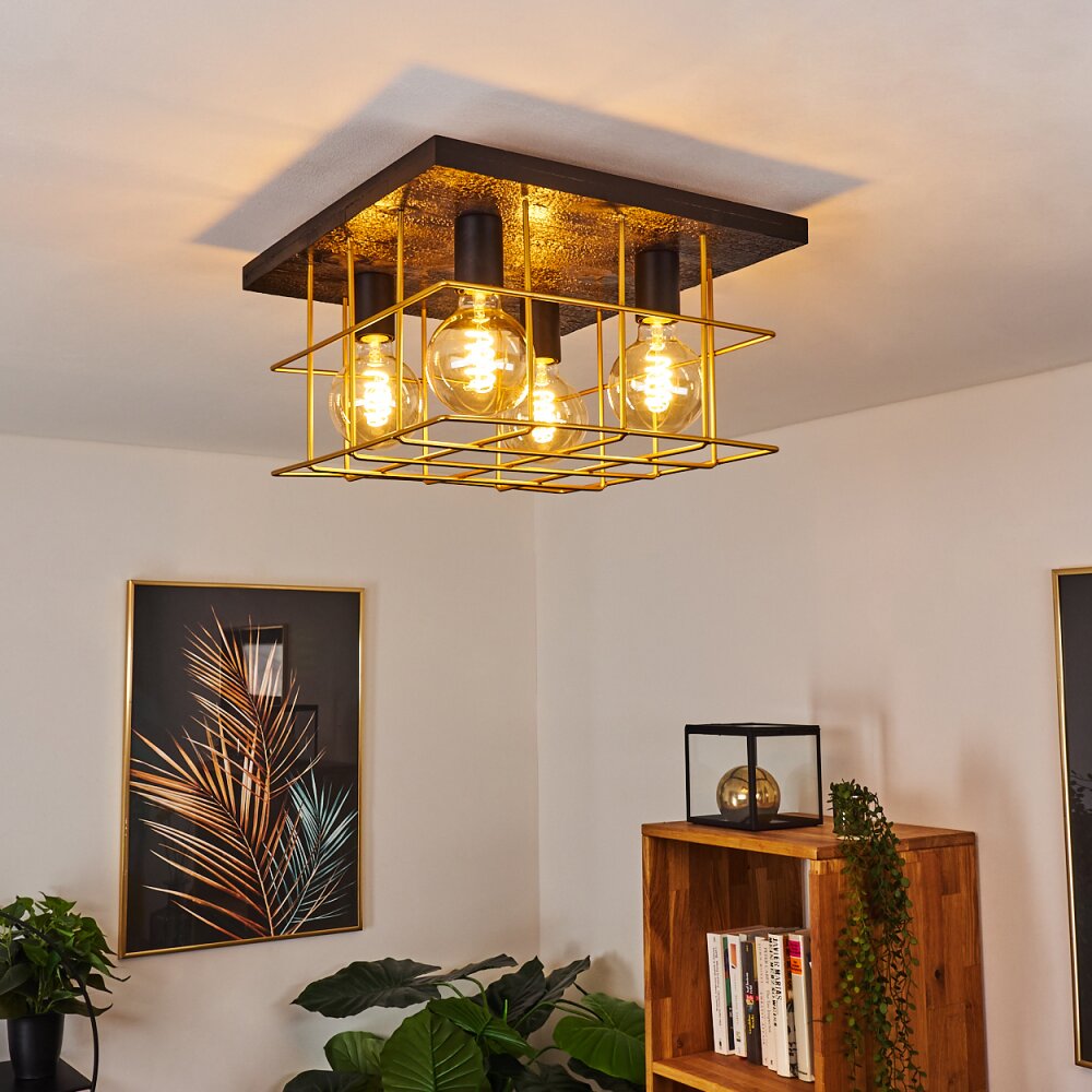 Fevaag Deckenleuchte Gold, Schwarz, 4-flammig main product photo