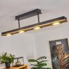 Giresta Deckenleuchte LED Schwarz, 4-flammig