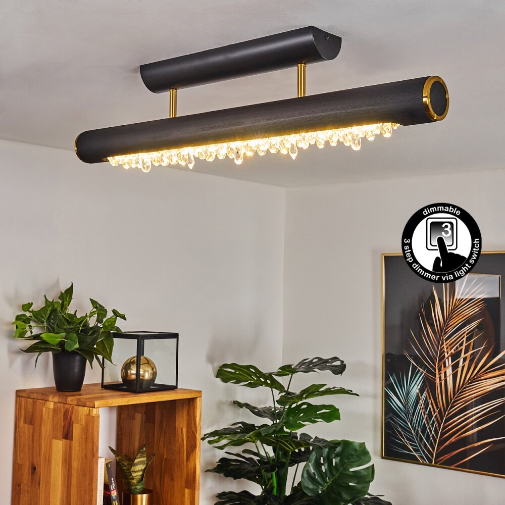 Rodeche Deckenleuchte LED Messing, Schwarz, 1-flammig main product photo