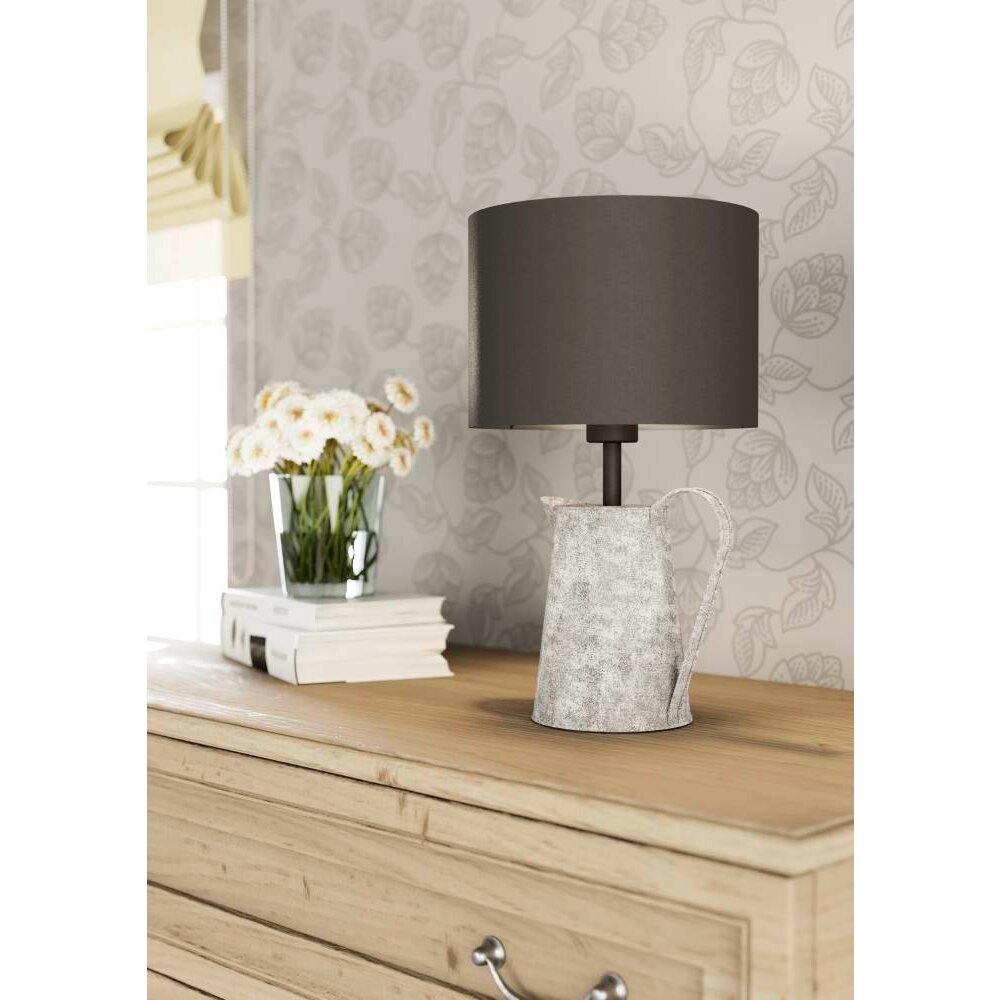 Eglo Leuchten KENSAL Tischleuchte Grau, Schwarz, 1-flammig main product photo