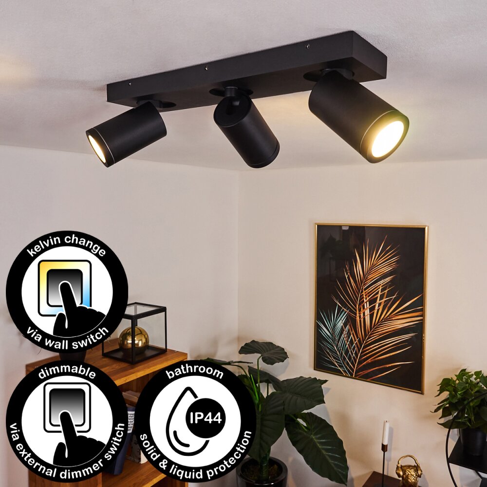 Hakamken Deckenleuchte Schwarz, 3-flammig main product photo