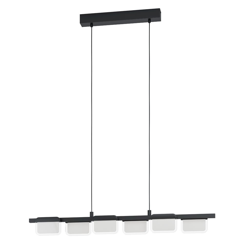 Eglo Leuchten ERVIDEL Pendelleuchte LED Schwarz, 6-flammig main product photo