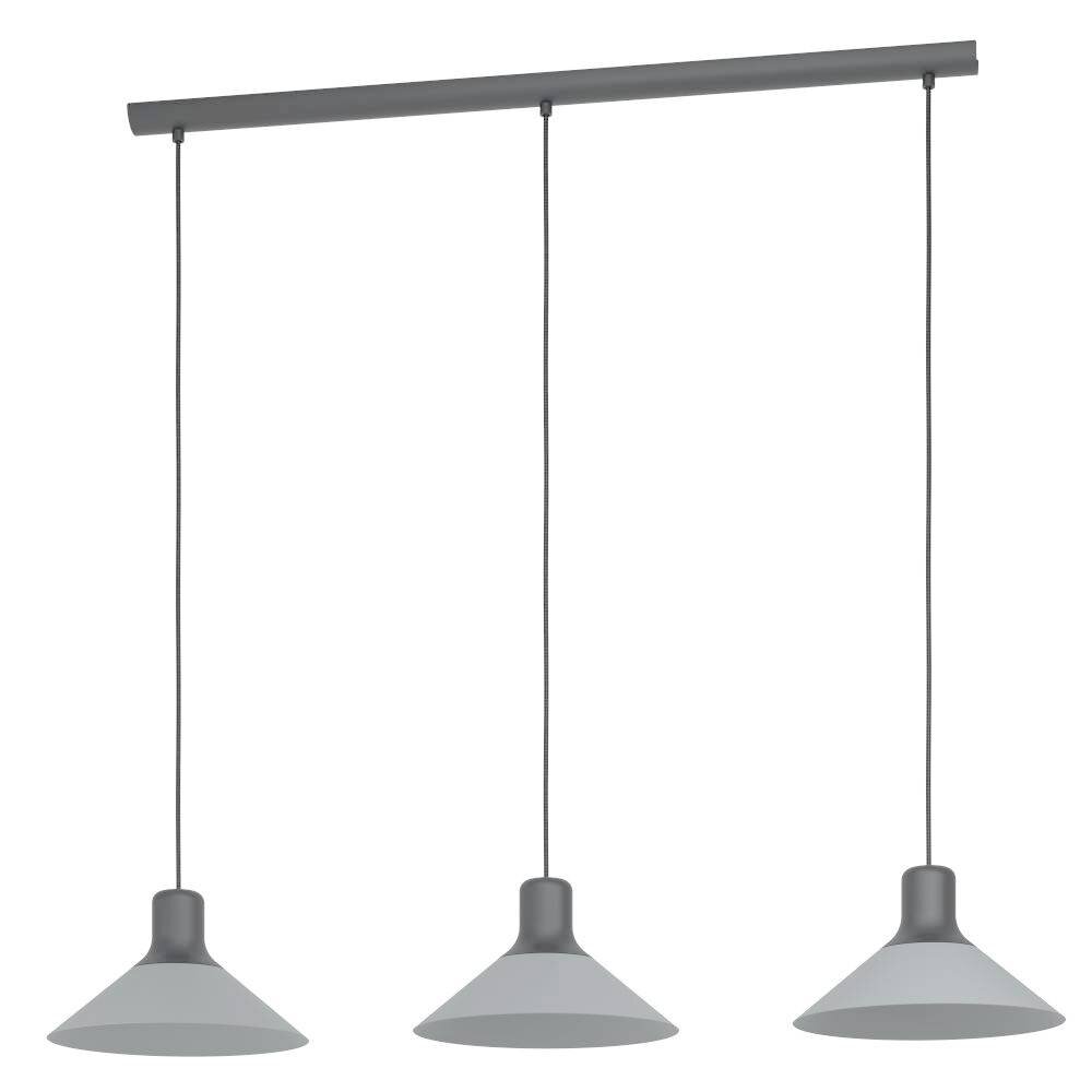Eglo Leuchten ABREOSA Pendelleuchte Grau, Schwarz, 3-flammig main product photo