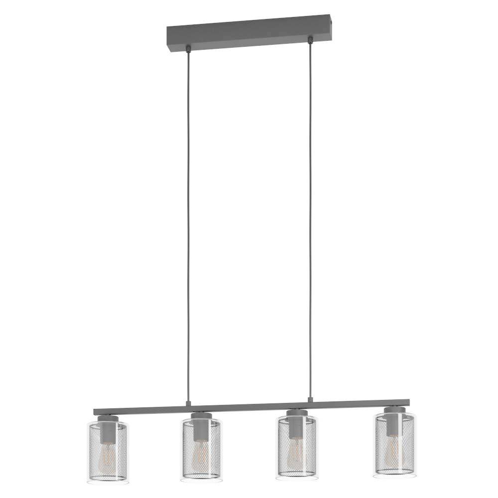Eglo Leuchten ZOCABON Pendelleuchte Schwarz, 4-flammig main product photo