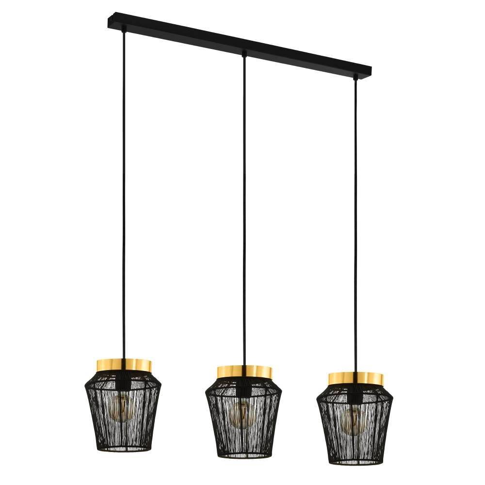 Eglo Leuchten ESCANDIDOS Pendelleuchte Messing, Schwarz, 3-flammig main product photo