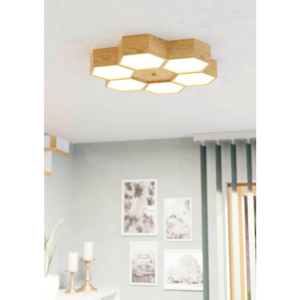 Eglo Leuchten MIRLAS Deckenleuchte Braun, 6-flammig main product photo