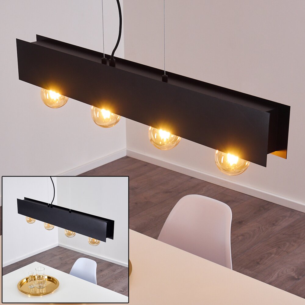 Fria Pendelleuchte Schwarz, 4-flammig main product photo