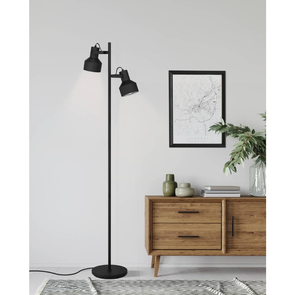 Eglo Leuchten CASIBARE Stehlampe Schwarz, 2-flammig main product photo